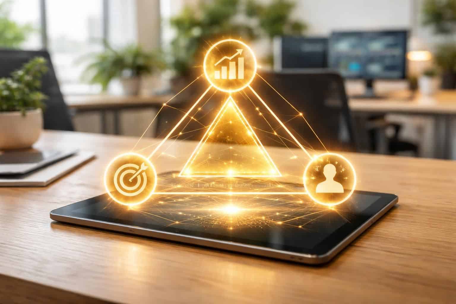 découvrez le triangle d'or du positionnement, un outil essentiel pour optimiser votre stratégie de marketing numérique et maximiser l'impact de votre marque en ligne.
