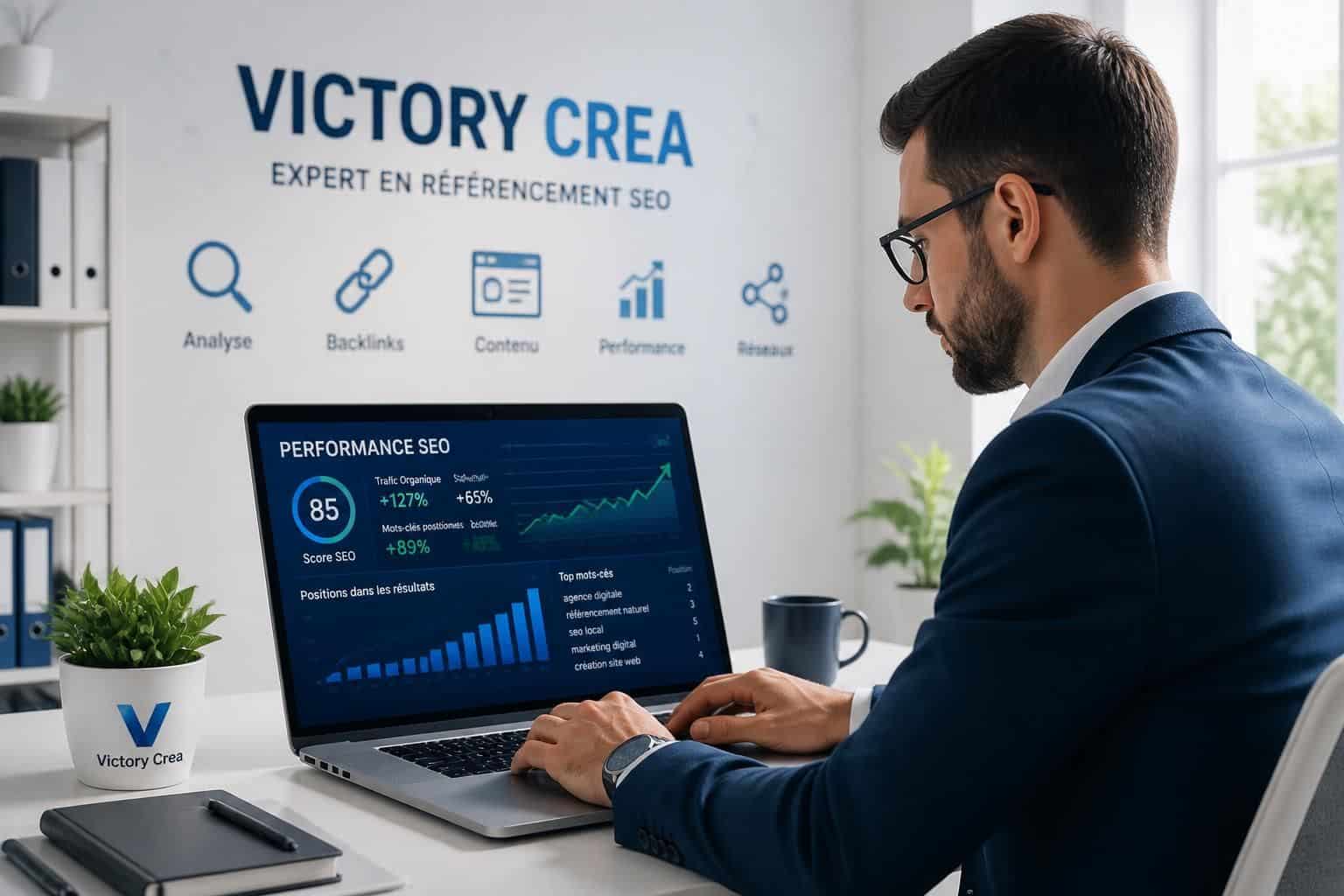 boostez la visibilité de votre site internet avec victory crea, expert en optimisation seo pour un meilleur positionnement sur les moteurs de recherche.